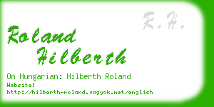 roland hilberth business card